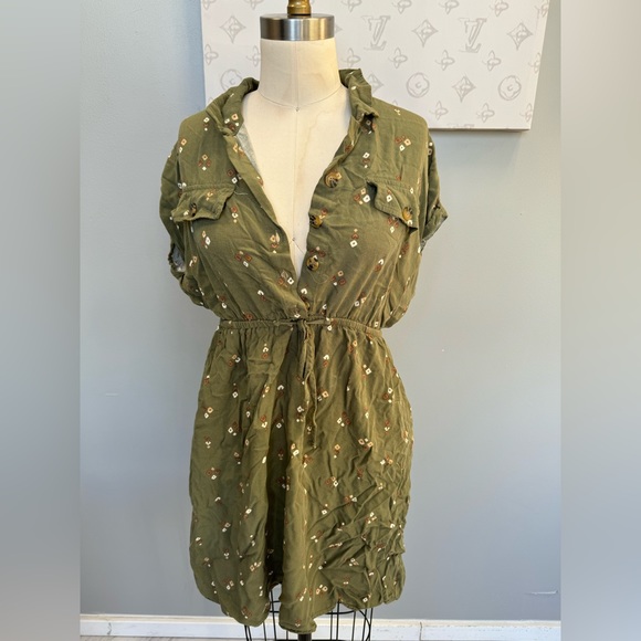 Lucky Brand- green midi dress M e98-15 - Picture 5 of 5